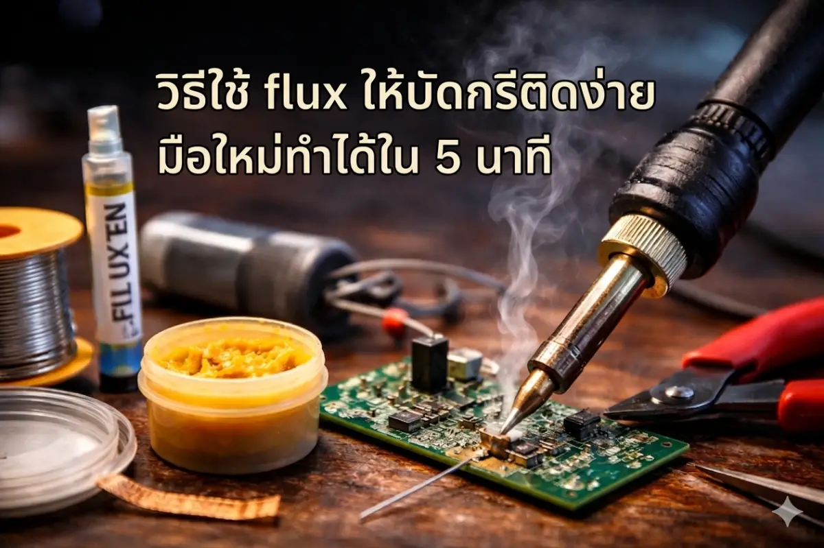 วิธีใช้ Flux ให้บัดกรีติดง่าย