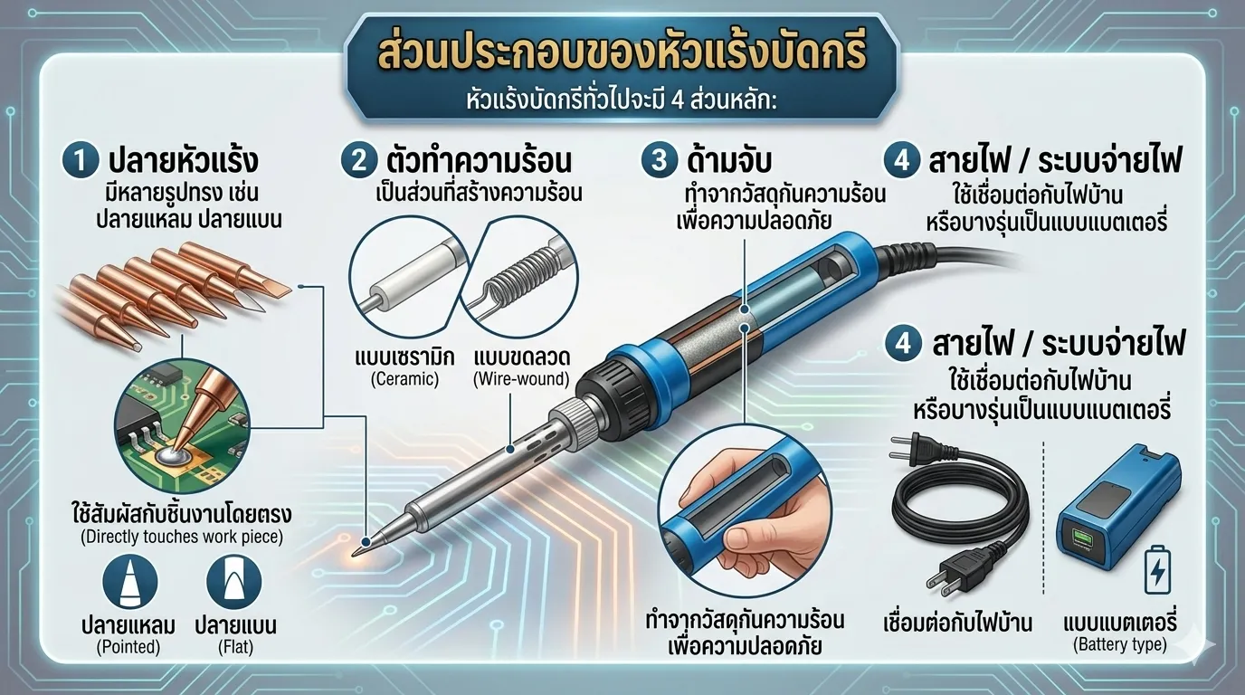ส่วนประกอบหัวแร้งบัดกรี