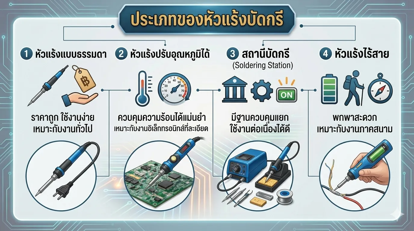ประเภทของหัวแร้งบัดกรี