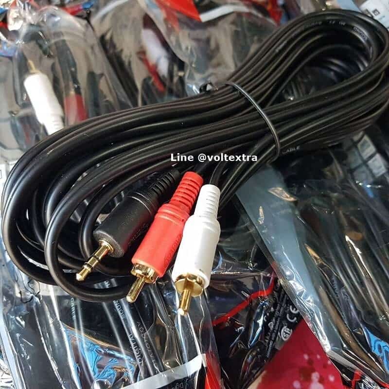 สาย 3.5 to RCA สีดำ 5M