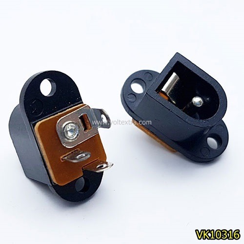 แจ็ค DC ขนาด 2.1 mm ติดแท่นมีปีก