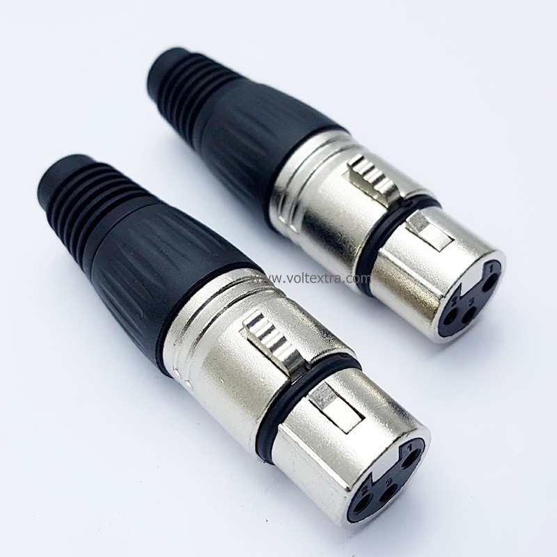 แจ็ค XLR เหล็ก ท้ายพลาสติก