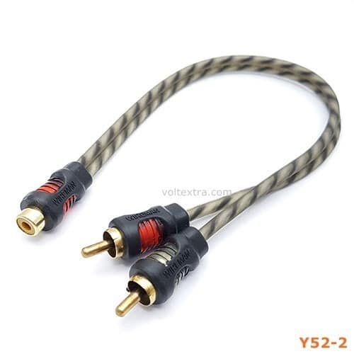 สายY 1 RCA เมีย - 2 RCA ผู้