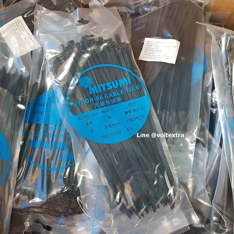 เคเบิ้ลไทร์ 8 นิ้ว สีดำ