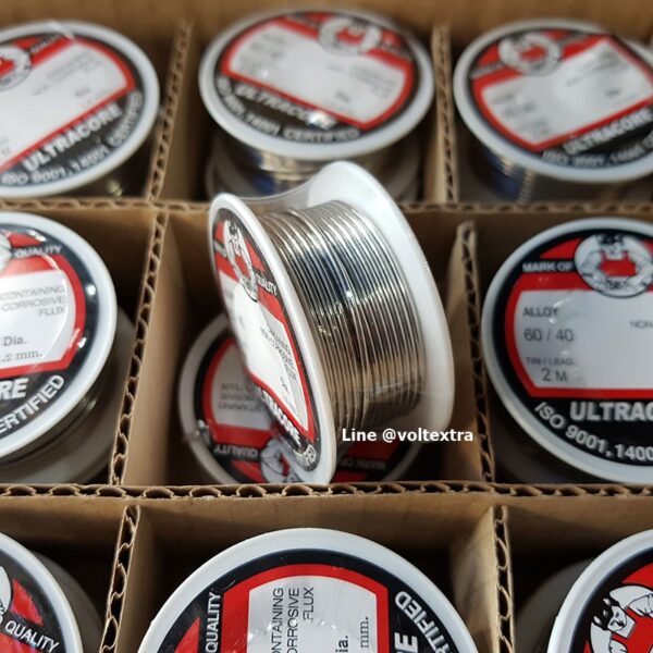 ตะกั่วบัดกรี 60 40ตะกั่วบัดกรีสูตร 60/40 มีฟลักซ์ในตัว